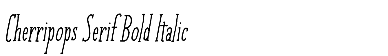 Cherripops Serif Bold Italic